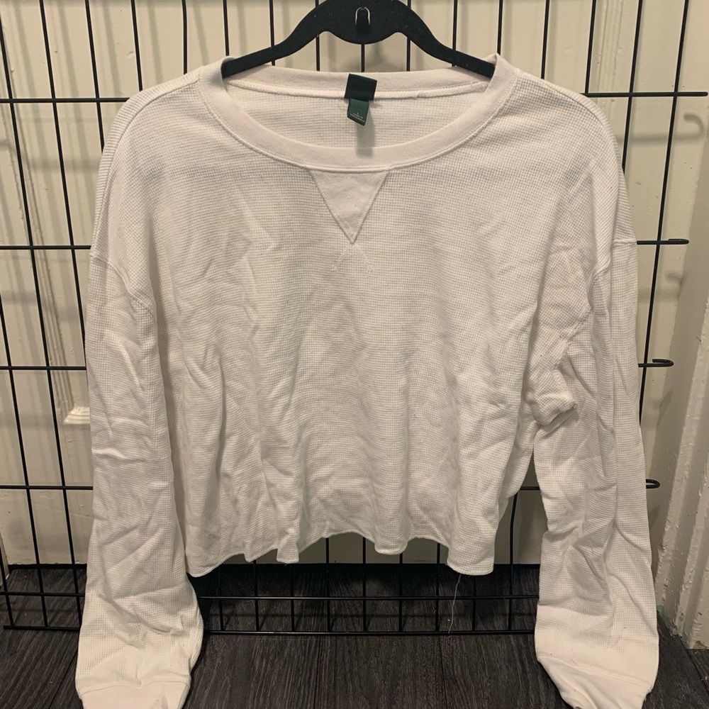 Wild Fable long sleeved crop top waffle knit